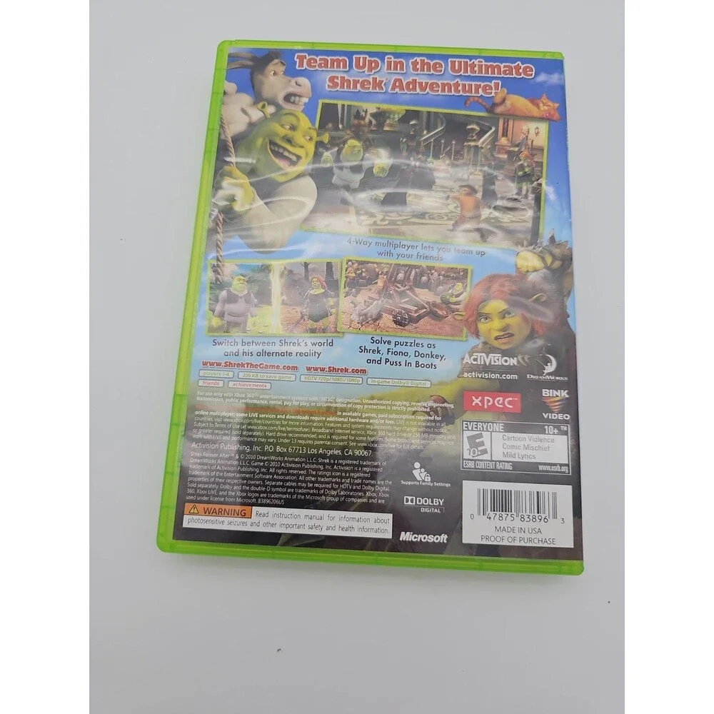 Shrek Forever After: The Final Chapter (Microsoft Xbox 360, 2010)